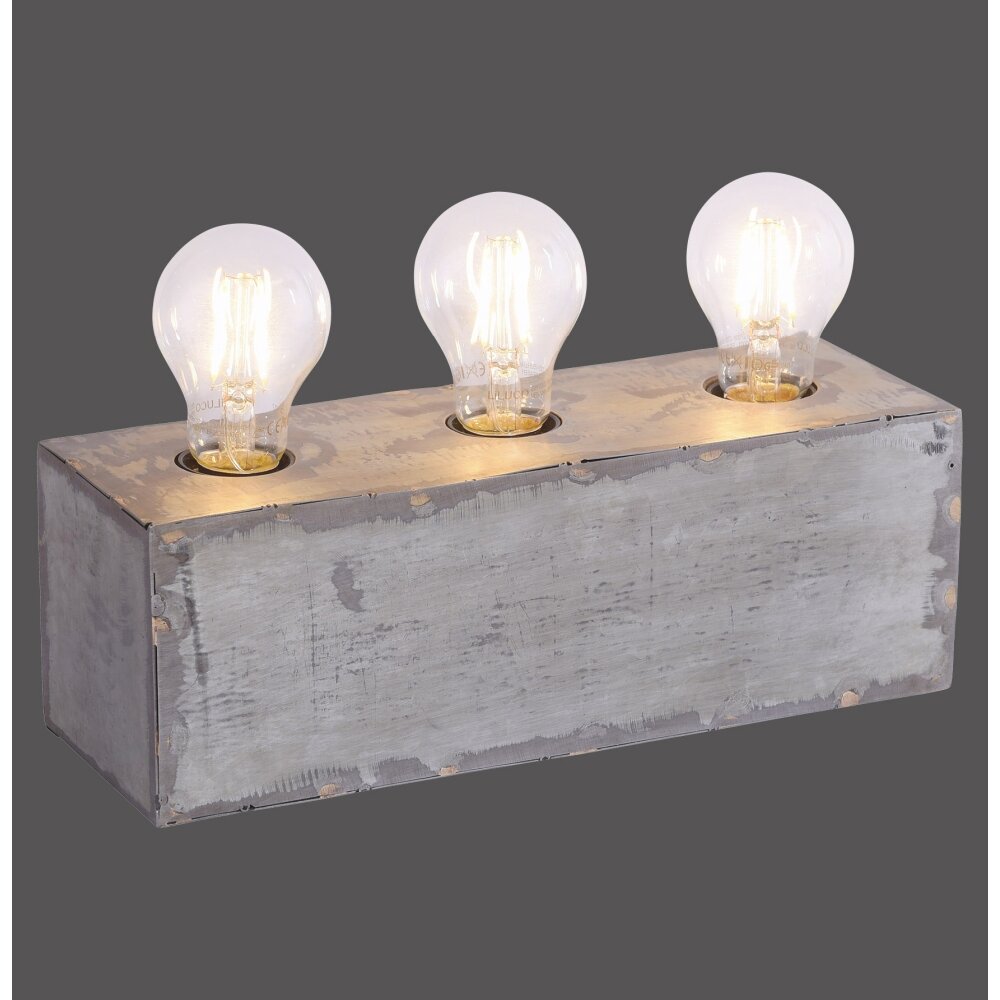 Leuchten Direkt SAMIA Tischleuchte Grau, 3-flammig