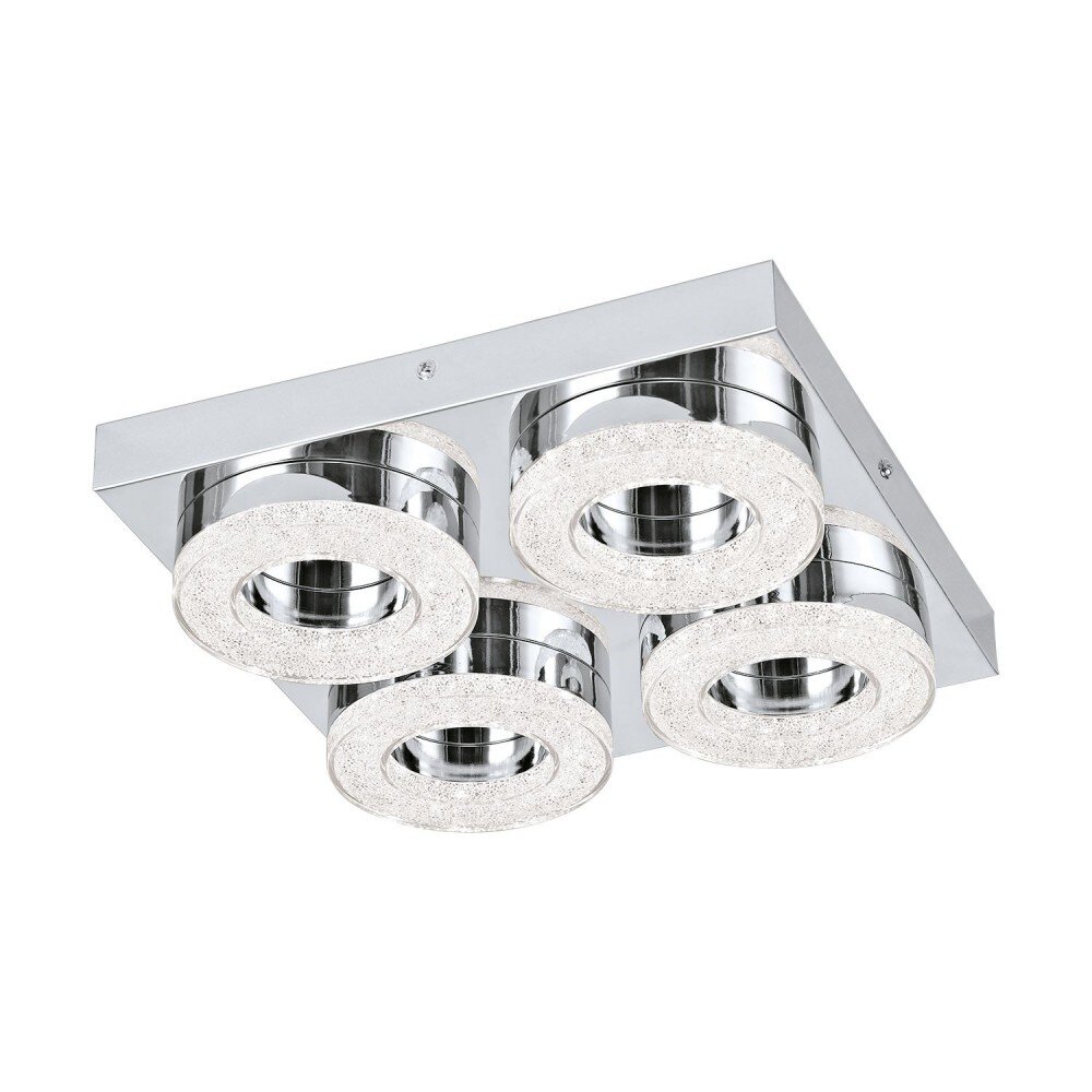 Eglo FRADELO Deckenleuchte LED Chrom, Kristalloptik, 4-flammig main product photo