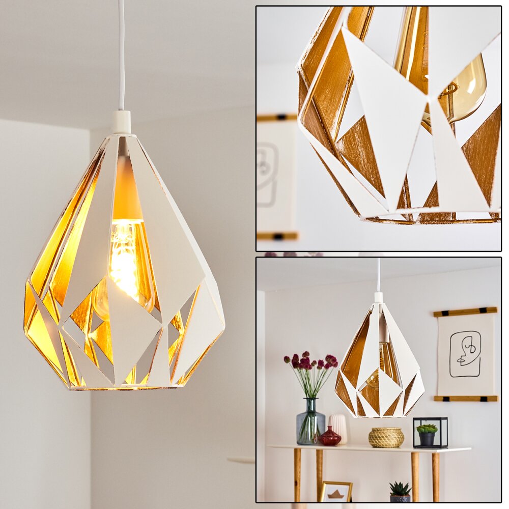 Corraleja Hängeleuchte Gold, Weiß, 1-flammig main product photo