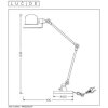 Lucide HONORE Schreibtischlampe Grau, 1-flammig