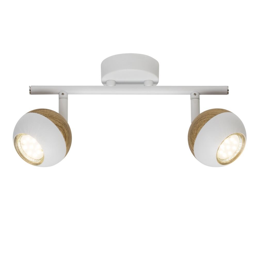 Brilliant Scan Deckenleuchte LED Holz hell, Weiß, 2-flammig main product photo
