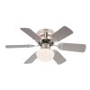 Globo UGO Deckenventilator Edelstahl, Nickel-Matt, 1-flammig