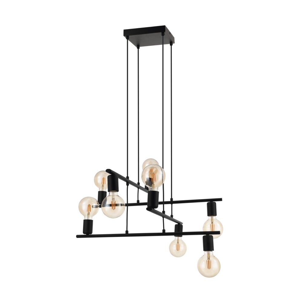 Eglo Leuchten MEZZANA Hängeleuchte Schwarz, 8-flammig main product photo