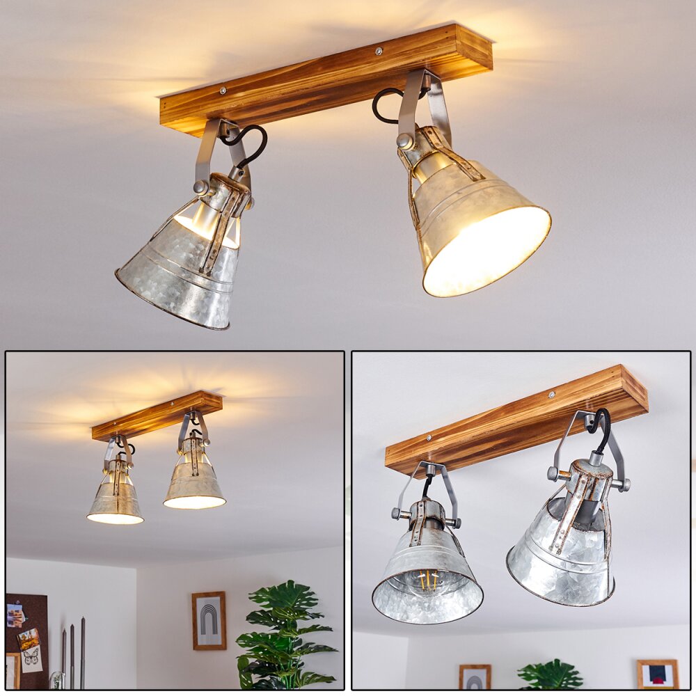 Berkeley Deckenleuchte Dunkelbraun, Verzinkt, 2-flammig main product photo