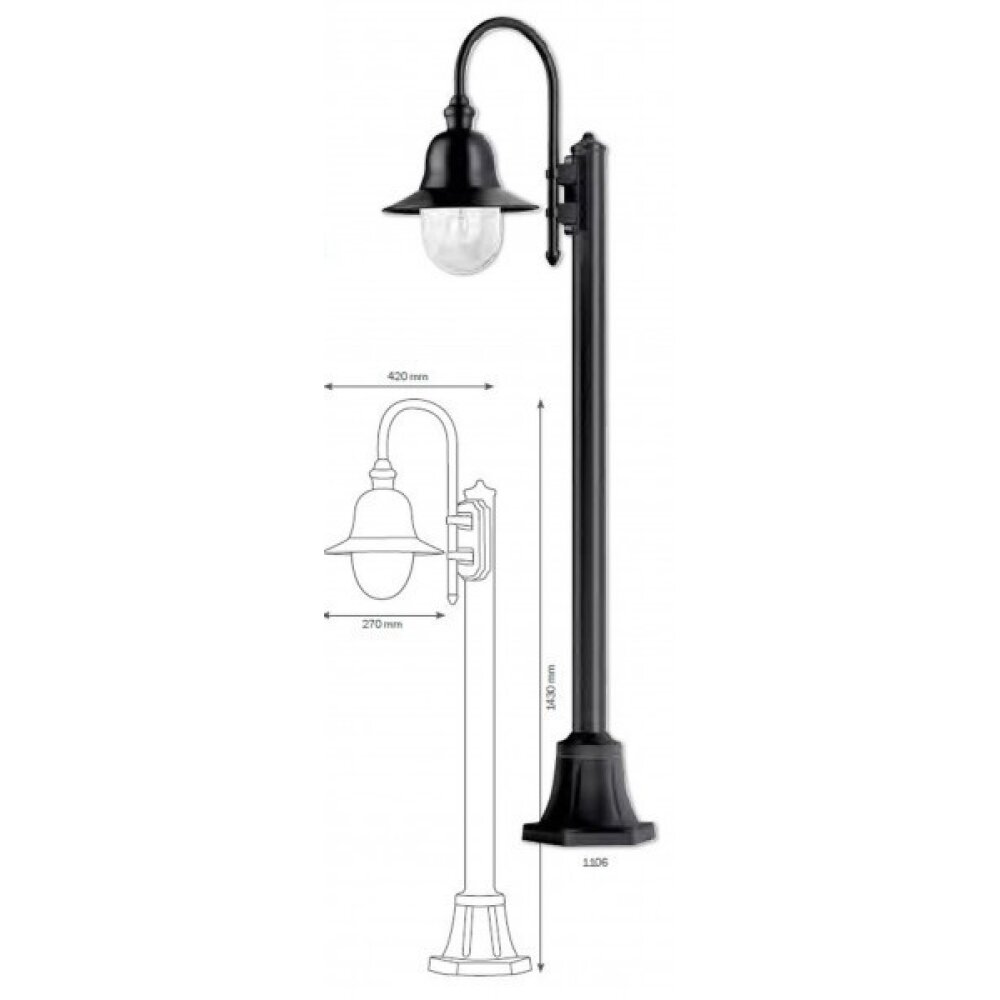 LCD Lengerich Standleuchte Schwarz, 1-flammig main product photo