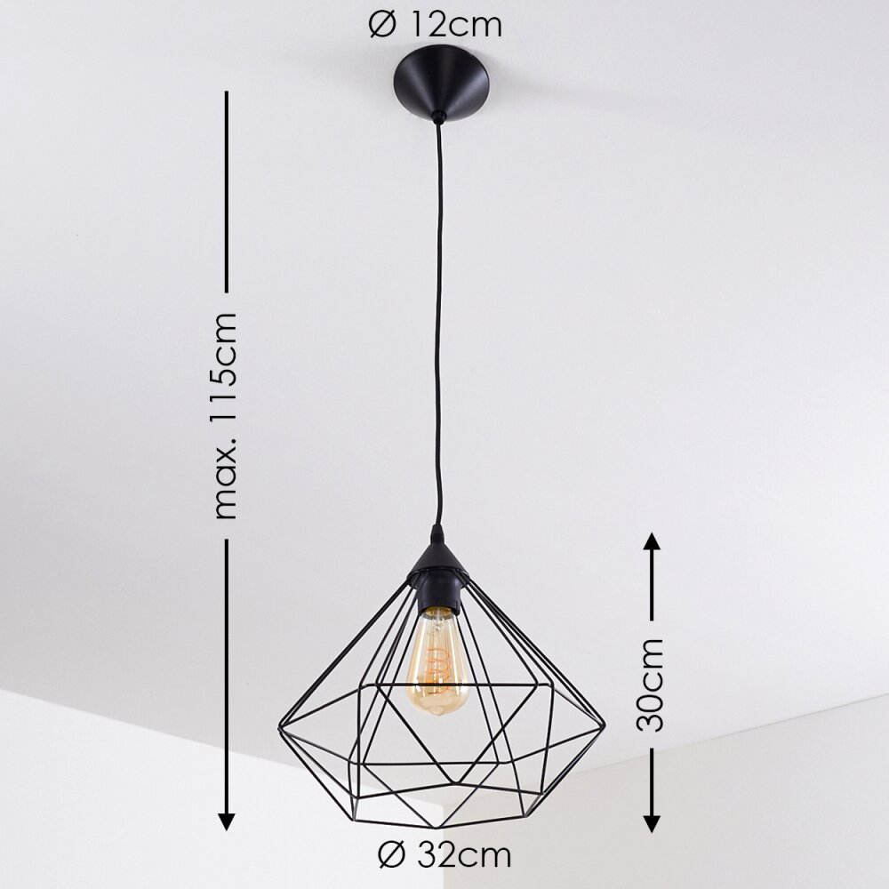 Cenova Hängeleuchte Schwarz, 1-flammig