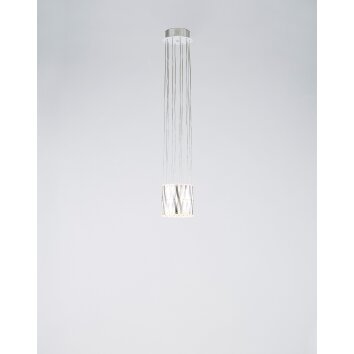 Serien Lighting ZOOM LED Kronleuchter Edelstahl, 1-flammig