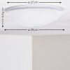Kendal Deckenleuchte LED Weiß, 1-flammig, Fernbedienung, Farbwechsler