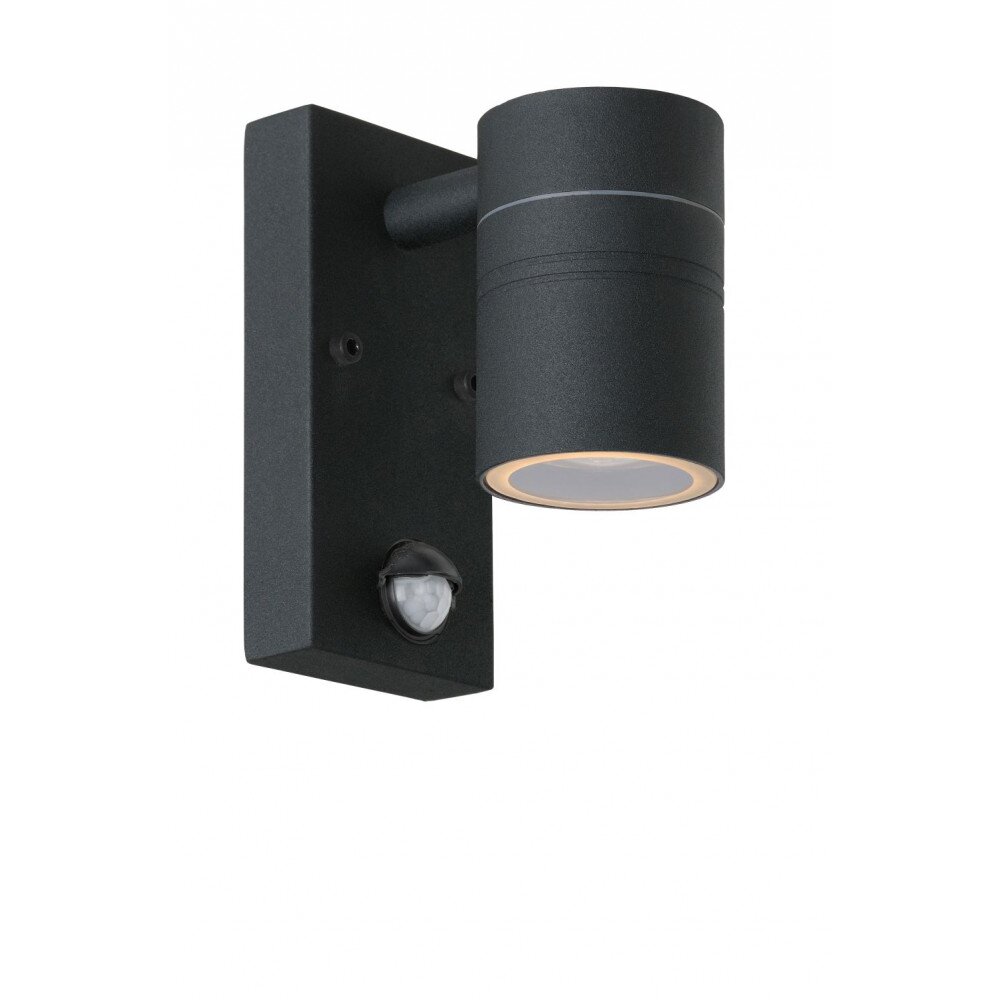 Lucide ARNE Außenleuchte Schwarz, 1-flammig, Bewegungsmelder main product photo