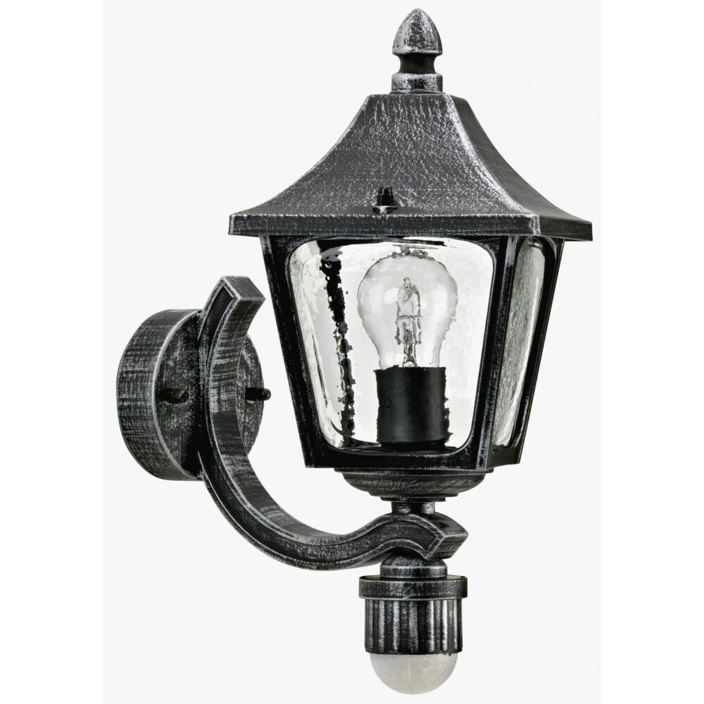 Albert Leuchten 1822 Außenwandleuchte Schwarz, Silber, 1-flammig, Bewegungsmelder main product photo