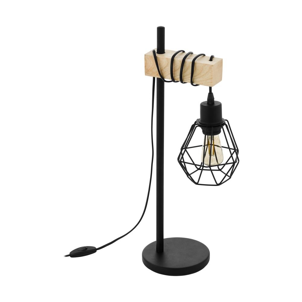 EGLO TOWNSHEND Tischleuchte Braun, Schwarz, 1-flammig main product photo