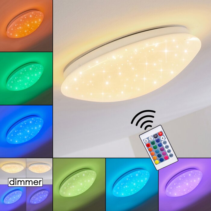 Norton Star Deckenleuchte LED Weiß, 1-flammig, Fernbedienung, Farbwechsler Norton Star Deckenleuchte LED Weiß, 1-flammig, Fernbedienung, Farbwechsler