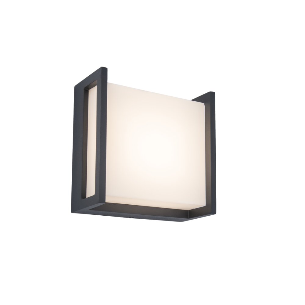 Lutec QUBO Aussenwandleuchte Anthrazit, 1-flammig main product photo