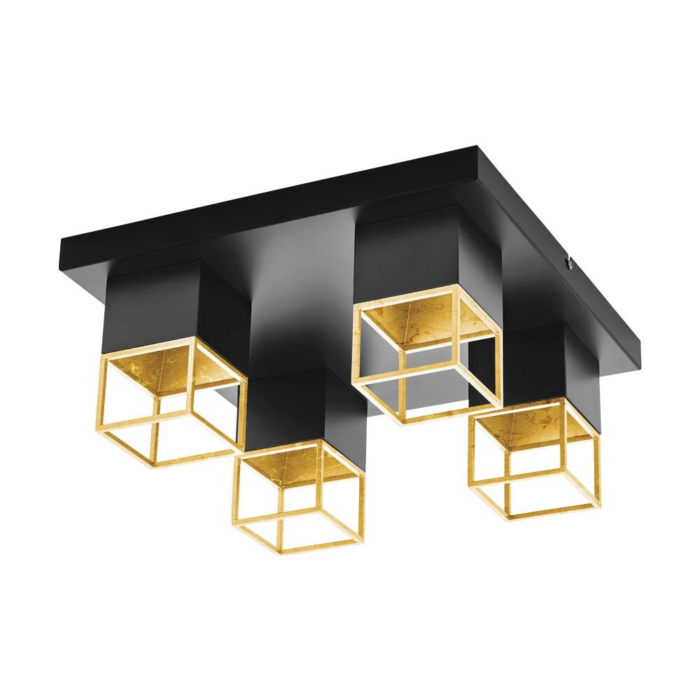 Eglo MONTEBALDO Deckenleuchte Gold, Schwarz, 4-flammig main product photo