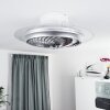 Tamworth Deckenventilator LED Silber, Transparent, Klar, 1-flammig, Fernbedienung Tamworth Deckenventilator LED Silber, Transparent, Klar, 1-flammig, Fernbedienung