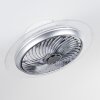 Tamworth Deckenventilator LED Silber, Transparent, Klar, 1-flammig, Fernbedienung Tamworth Deckenventilator LED Silber, Transparent, Klar, 1-flammig, Fernbedienung