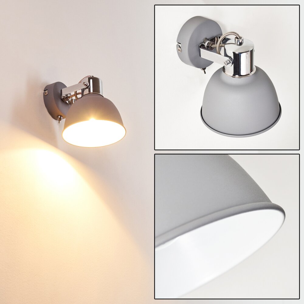 Dompierre Wandleuchte Grau, Weiß, 1-flammig main product photo