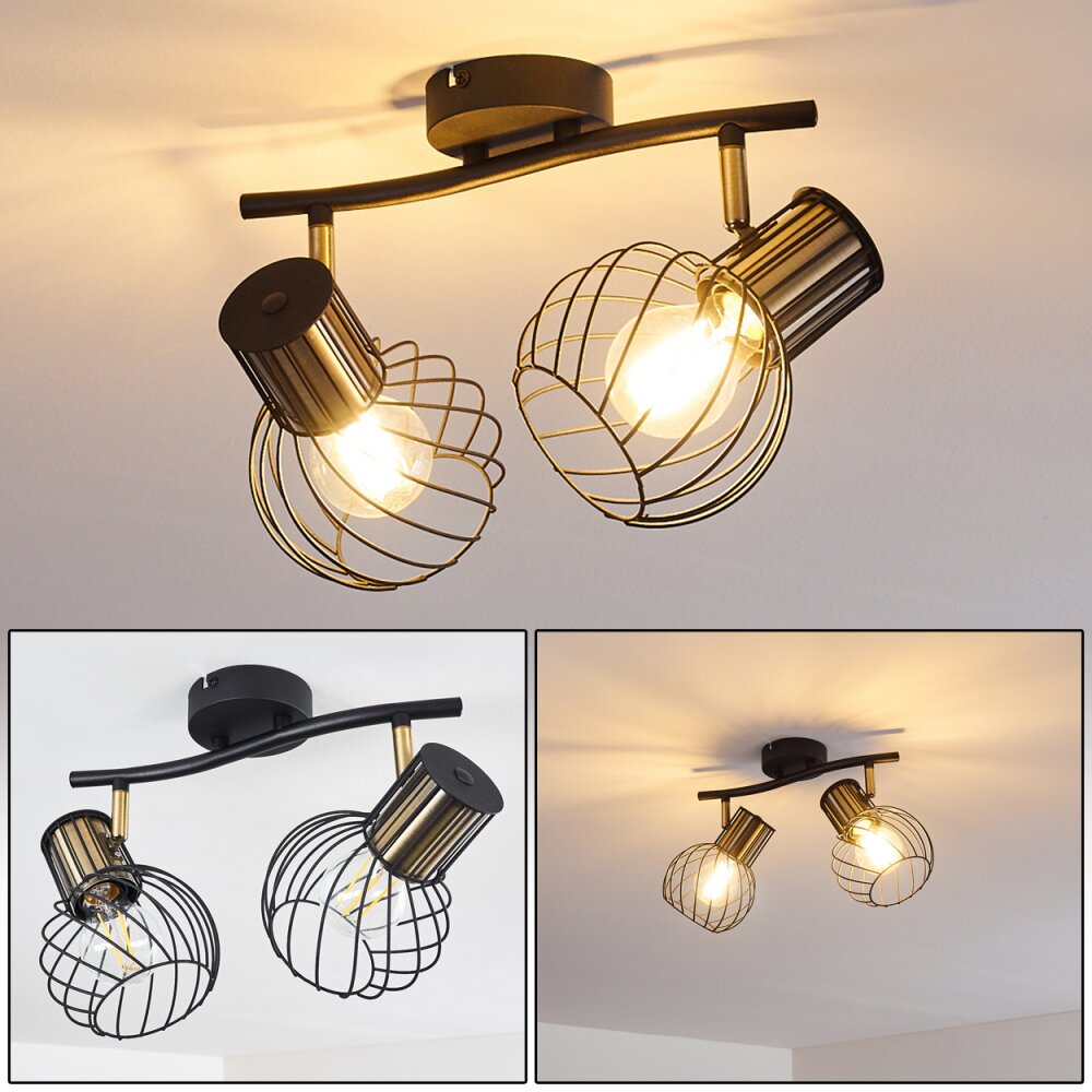 Bacau Deckenleuchte Schwarz, 2-flammig main product photo