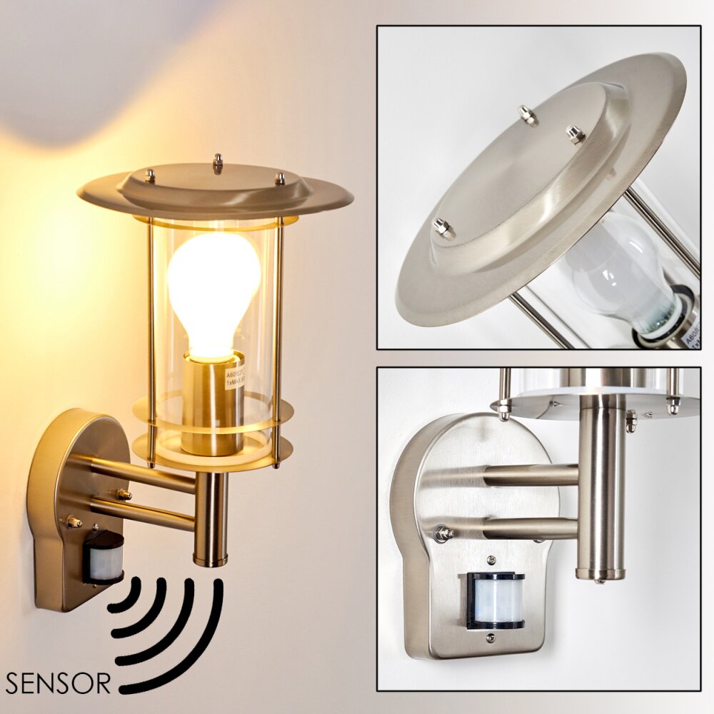 Mulo Außenwandleuchte Edelstahl, 1-flammig, Bewegungsmelder main product photo