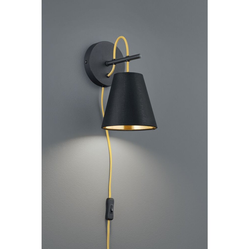 Trio Leuchten ANDREUS Wandleuchte Schwarz, 1-flammig main product photo