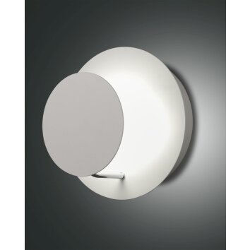Fabas Luce Fullmoon Wandleuchte LED Weiß, 1-flammig