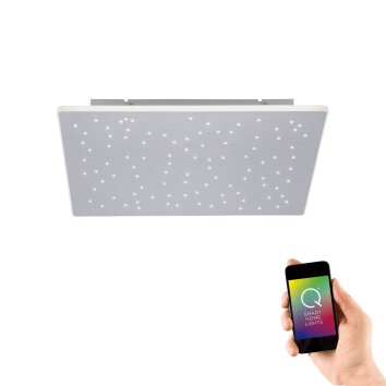 Paul Neuhaus Q-NIGHTSKY Deckenleuchte LED Aluminium, 1-flammig, Fernbedienung