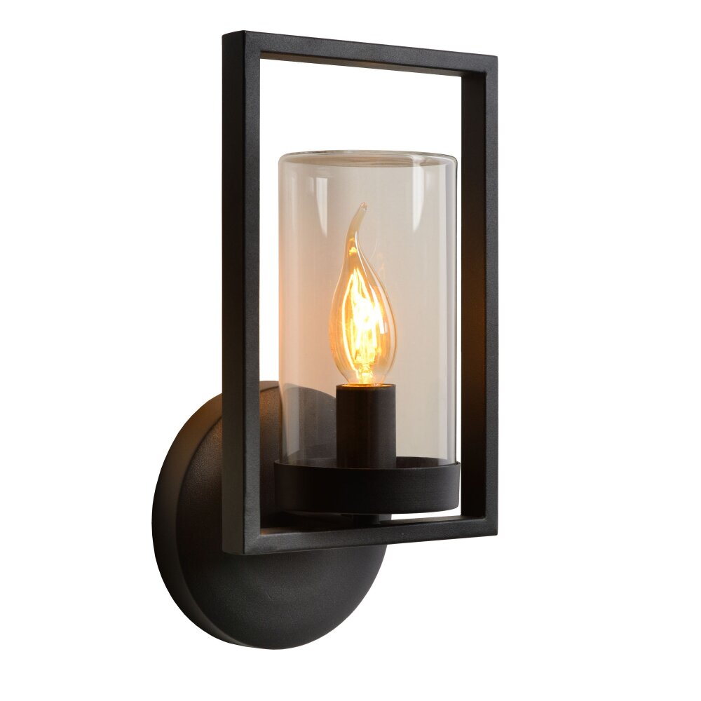 Lucide NISPEN Außenwandleuchte Schwarz, 1-flammig main product photo