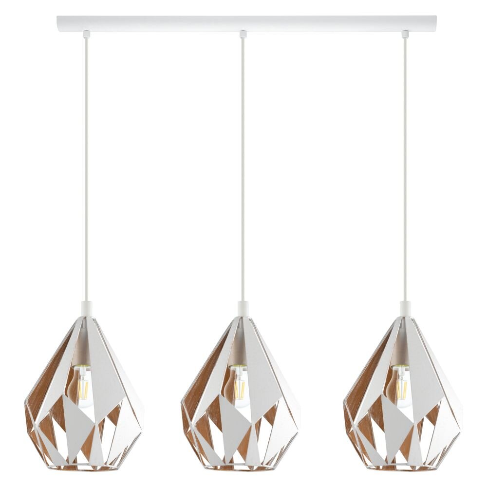 EGLO CARLTON Hängeleuchte Gold, Weiß, 3-flammig main product photo