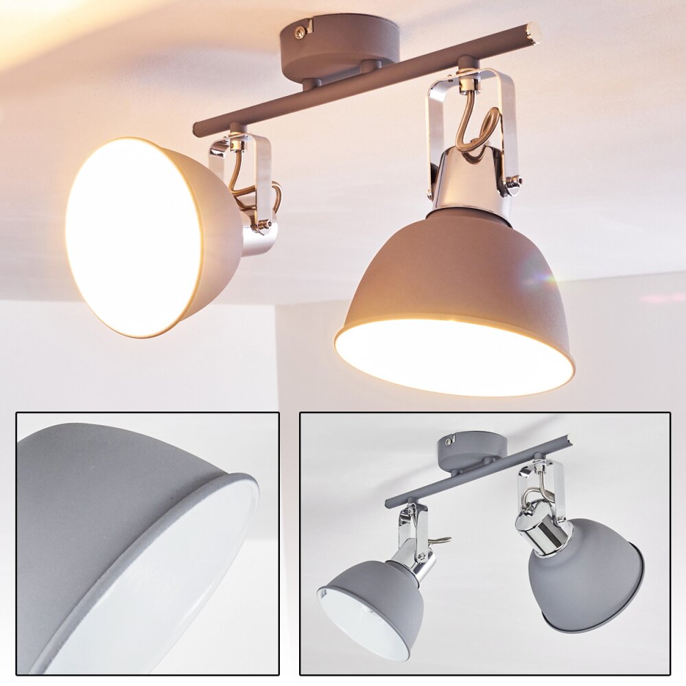 Dompierre Deckenleuchte Grau, Weiß, 2-flammig main product photo