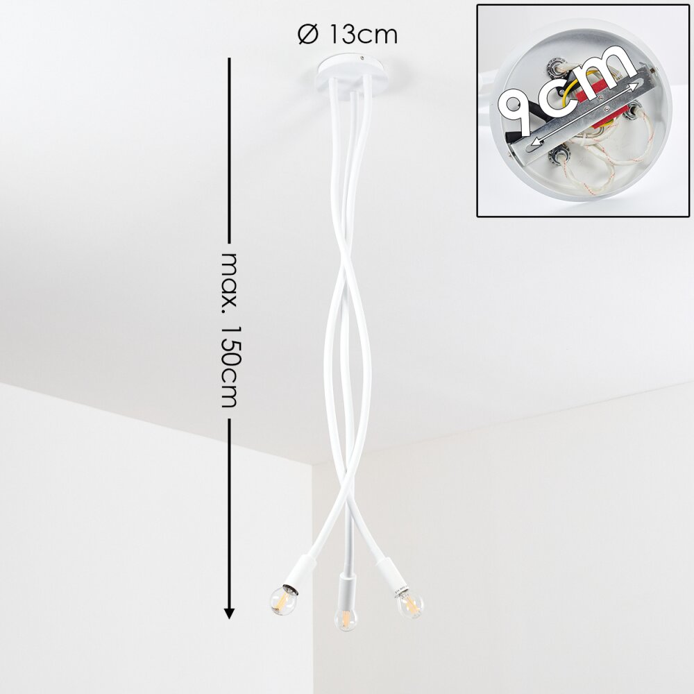 Wertach Deckenleuchte Weiß, 3-flammig main product photo