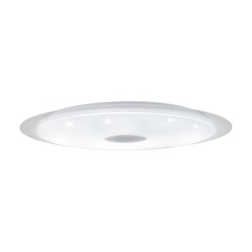 EGLO MORATICA-A Deckenleuchte LED Transparent, Klar, Weiß, 1-flammig, Fernbedienung