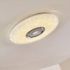 Haderup Deckenleuchte LED Chrom, Weiß, 1-flammig, Fernbedienung