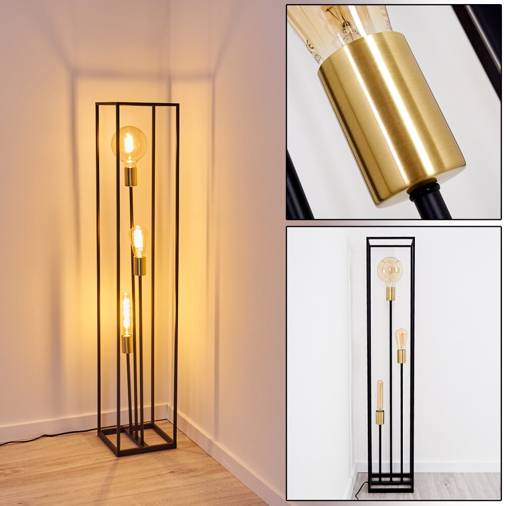 Ibusuki Stehleuchte Gold, Messing, Schwarz, 3-flammig main product photo