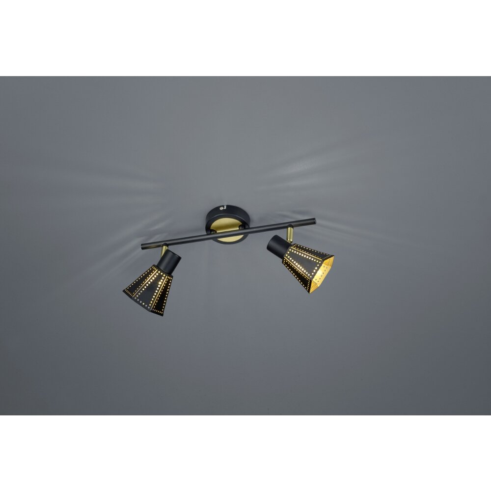 Trio Leuchten HOUSTON Deckenleuchte Schwarz, 2-flammig main product photo