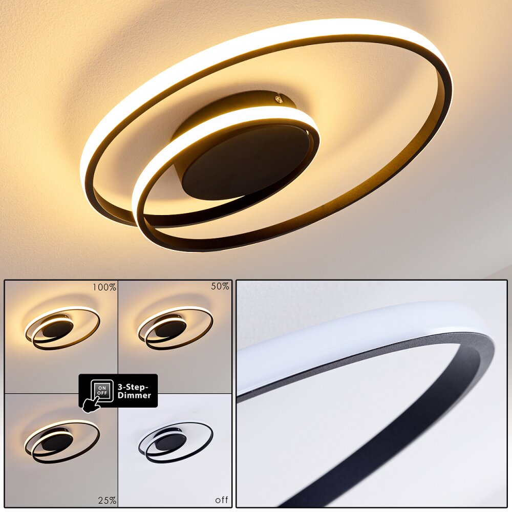 Leksund Deckenleuchte LED Schwarz, 1-flammig main product photo