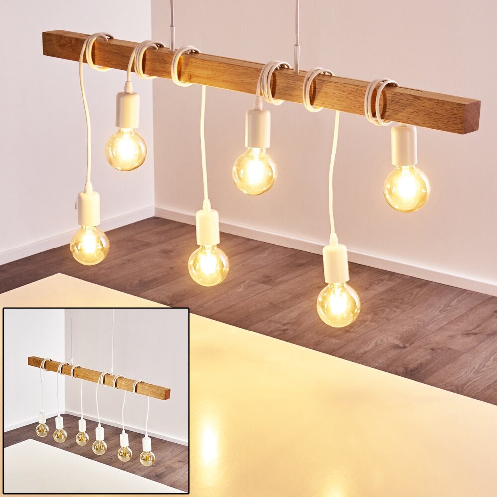 Barbengo Pendelleuchte Weiß, 6-flammig main product photo