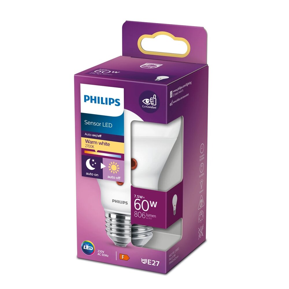 Philips LED E27 7,5 Watt 2700 Kelvin 806 Lumen main product photo