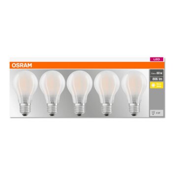 Osram LED 5er Pack E27 7 Watt 2700 Kelvin 806 Lumen