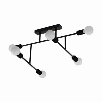 Eglo BELSIANA Deckenleuchte Schwarz, 6-flammig Eglo BELSIANA Deckenleuchte Schwarz, 6-flammig