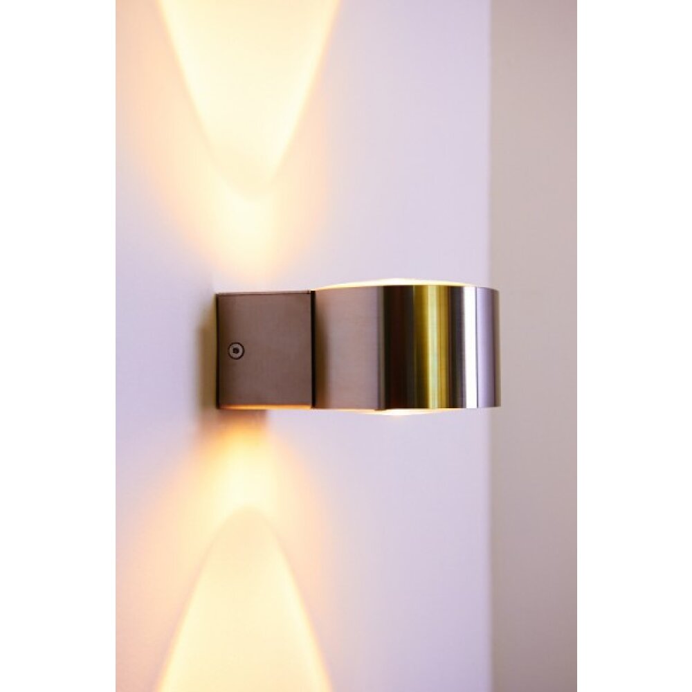 LCD Fehmarn Wandleuchte Edelstahl, 1-flammig