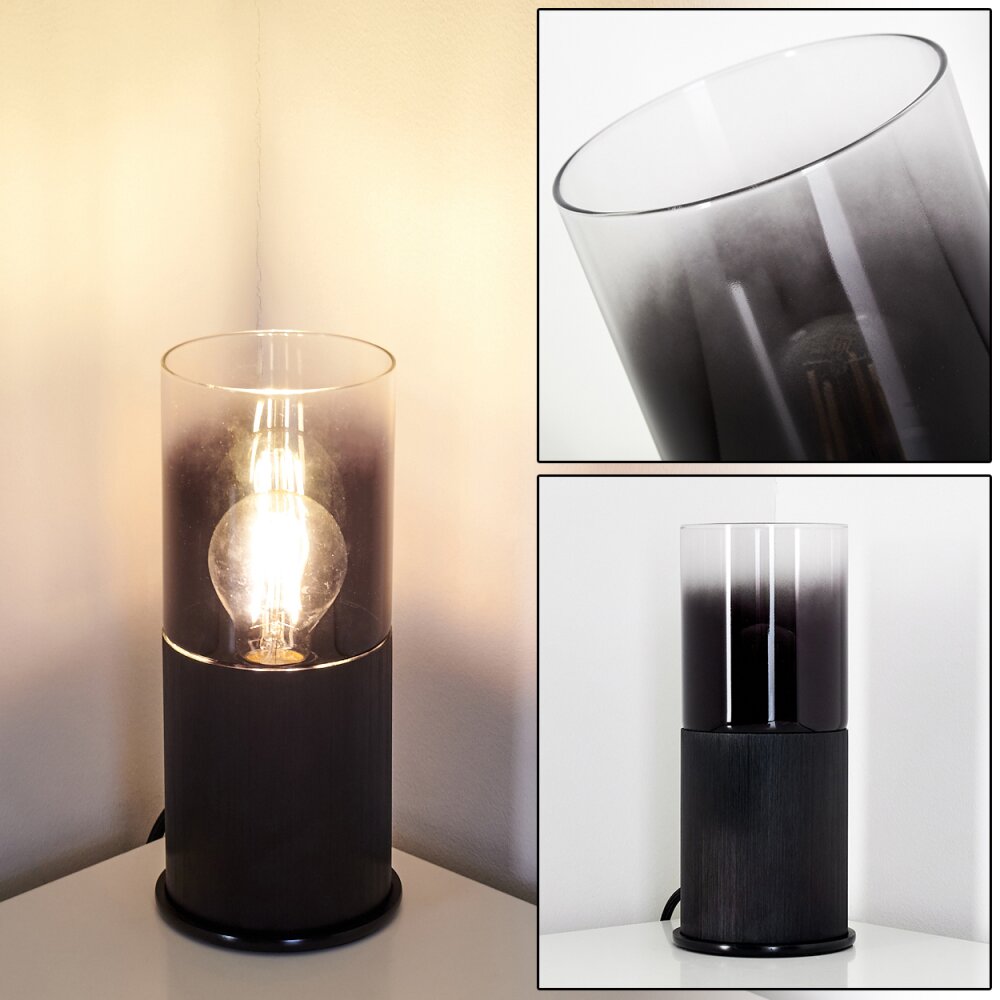 Kuparuk Tischleuchte Rauchfarben, Schwarz, 1-flammig main product photo