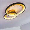 Baiyin Deckenleuchte LED Schwarz-Gold, 1-flammig