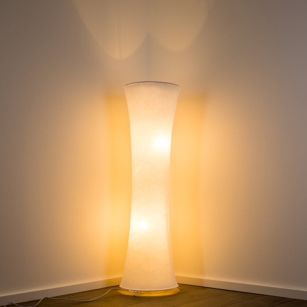 Heron Stehlampe Weiß, 2-flammig