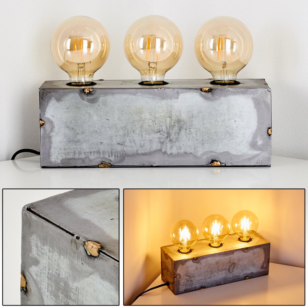 Süderhaff Tischleuchte Grau, 3-flammig main product photo