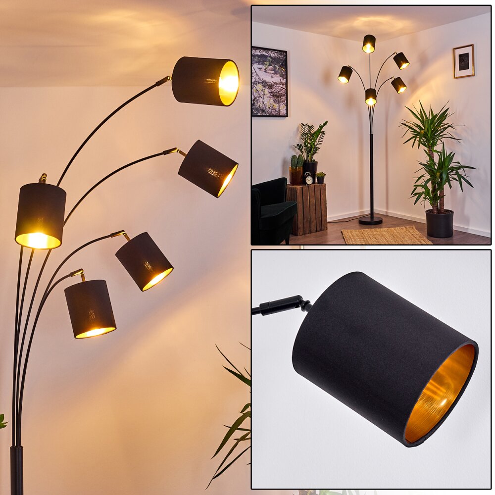 Bhutan Stehlampe Schwarz, 5-flammig main product photo