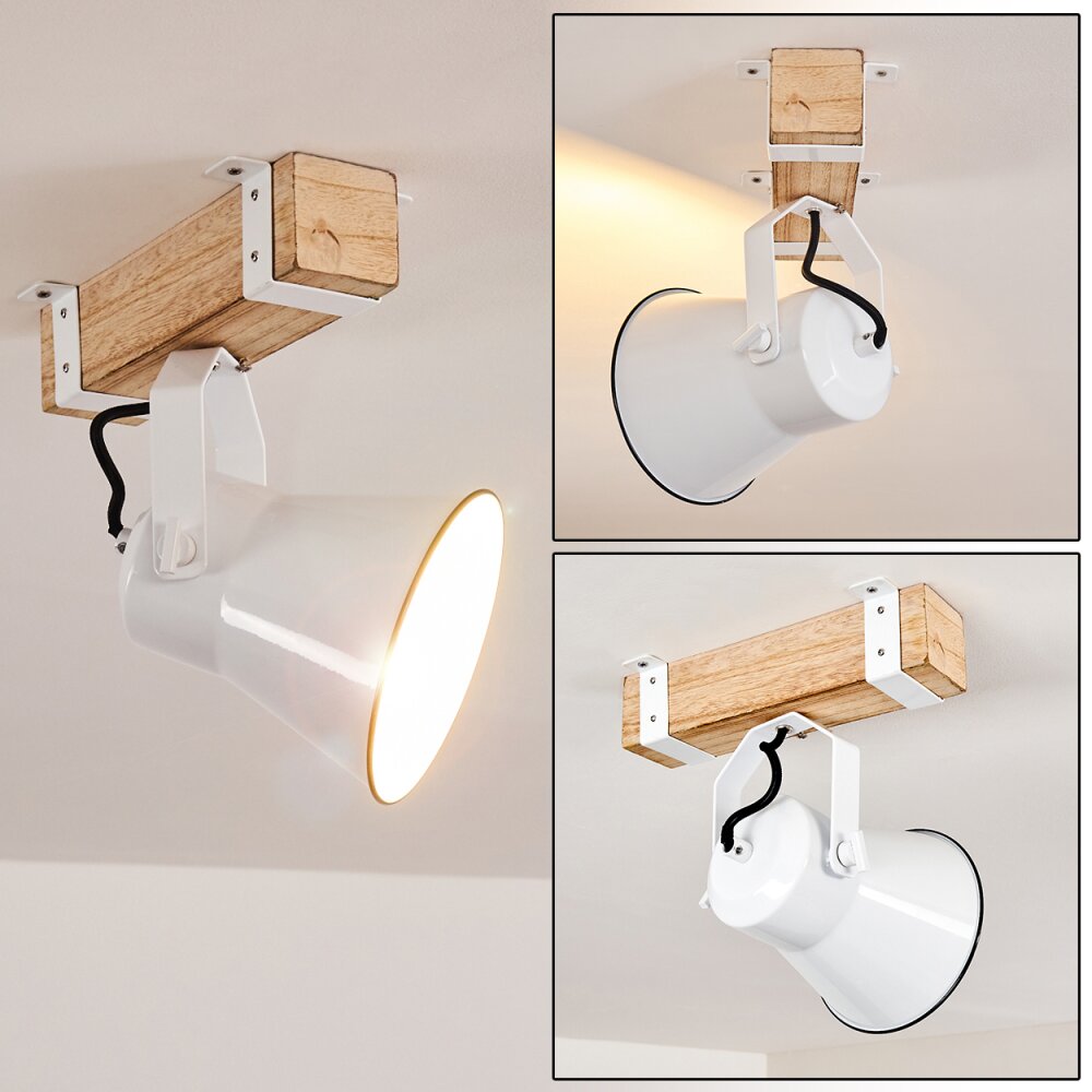 Oksbol Deckenleuchte Holz hell, Weiß, 1-flammig main product photo