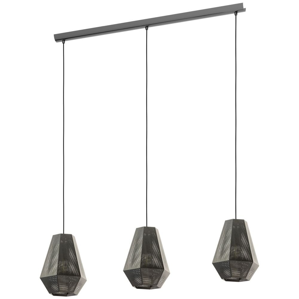 EGLO CHIAVICA Hängeleuchte Nickel-Matt, Schwarz, 3-flammig main product photo