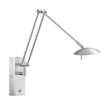 Knapstein Wandleuchte LED Nickel-Matt, 2-flammig