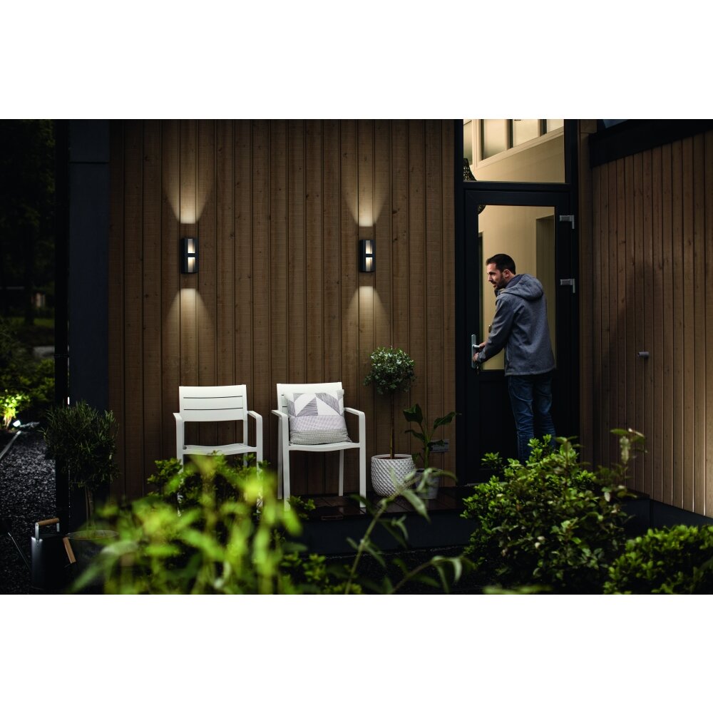 Philips Shadow Außenwandleuchte LED Anthrazit, 2-flammig main product photo