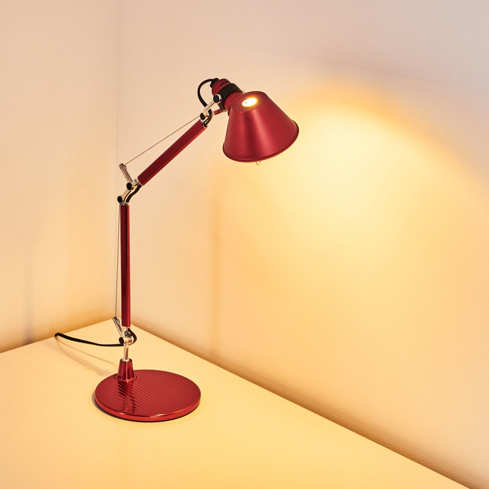 Artemide TOLOMEO MICRO Tischleuchte Rot, 1-flammig